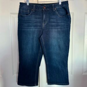 1822 Denim Deep Indigo Capri Jeans